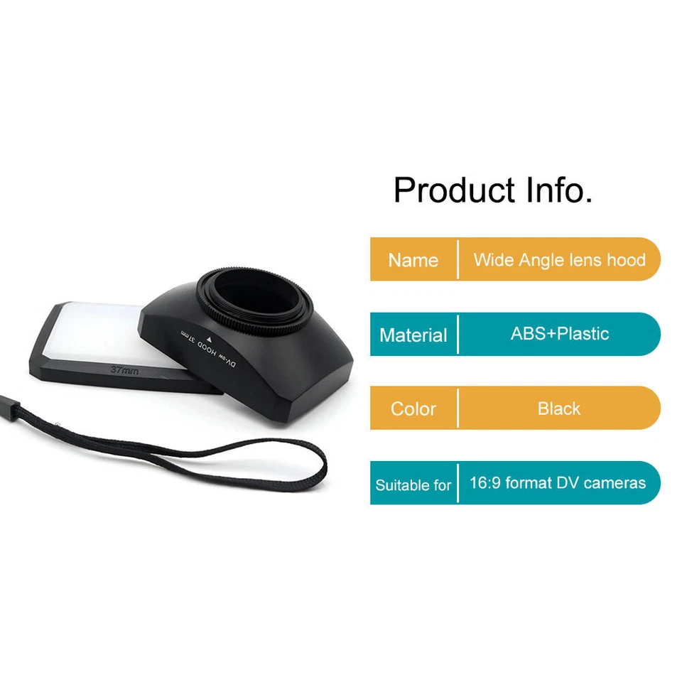 MENNON 16:9 Wide Angle Video DV Lens Hood 30 37 43 46 52 58 62 67 72 77mm - Image 4 of 4
