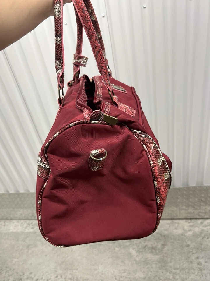 Bolso de Lona Adrian Vittadini, Textura Roja y Serpiente  Foto 3 de 4