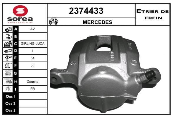 Étrier de frein pour Mercedes Classe A A140 A160 et A170 CDI