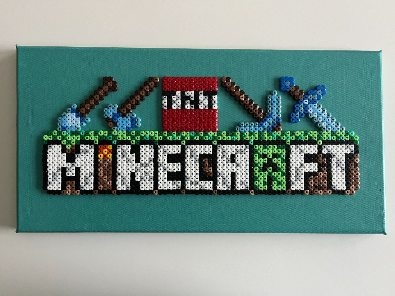 Perles à repasser Minecraft grand tableau pixel art pour chambre ado