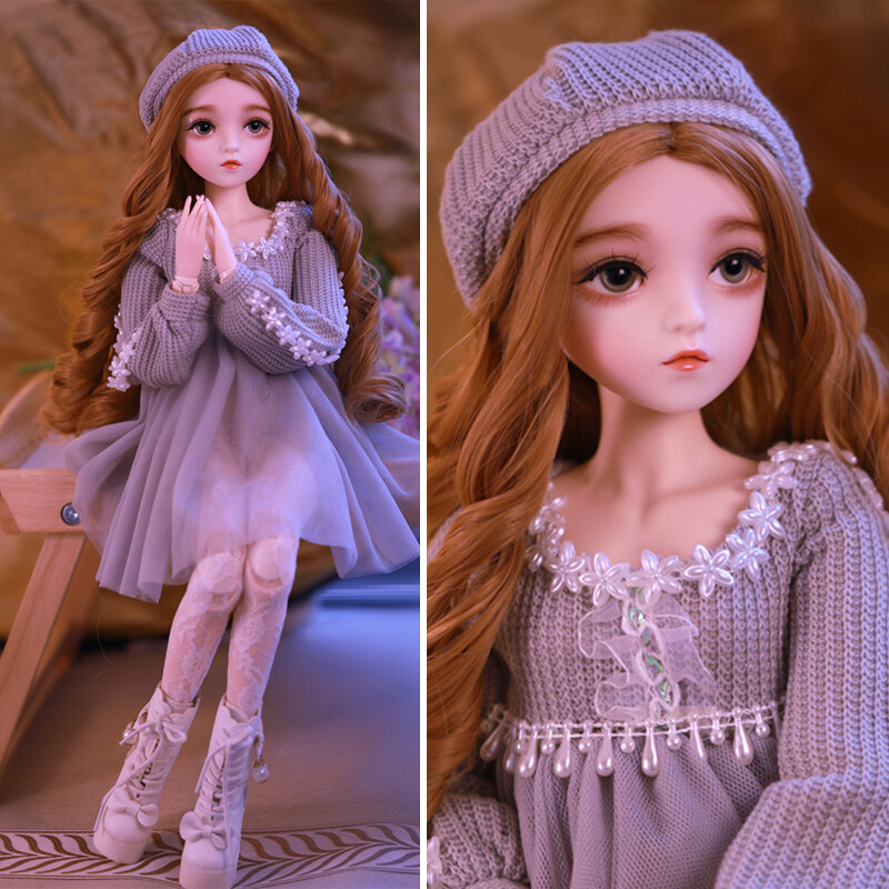 1/3 Ball Jointed BJD Doll 60cm Girl Dress Shoes Full Set Wigs Eyes