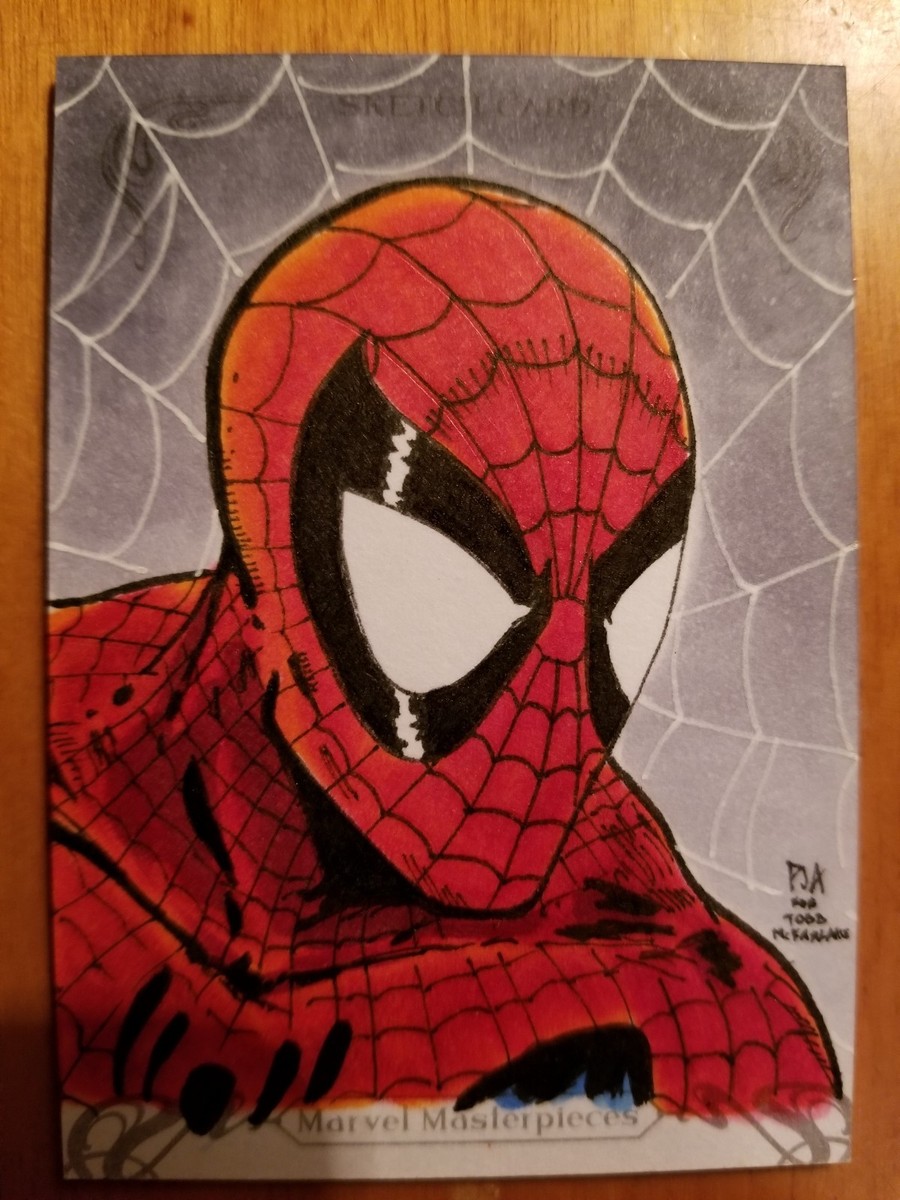 パワーパフガールズ VS スパイダーマン　サイン入りオリジナル原画 Marvel Sketch - Spider-Man Masterpieces Card : My – anniversary in