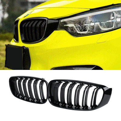 für BMW 3er GT F34 ab 2012 Nieren Grill Kühlergrill GLANZ SCHWARZ Doppelsteg