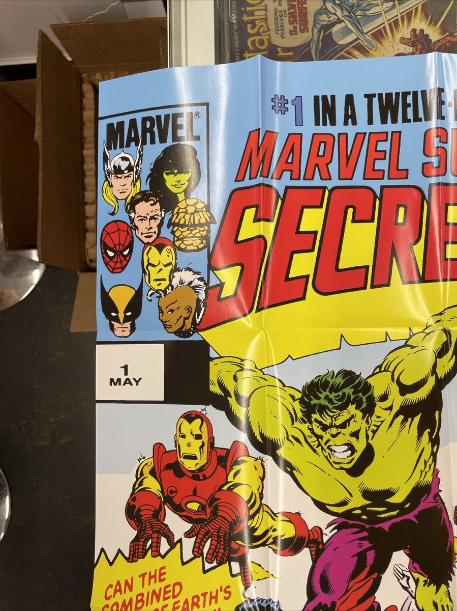 MARVEL SUPER HEROES SECRET WARS 1 FACSIMILE EDITION POSTER | eBay