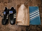 Adidas girls size 6 black vintage 1970s 400 Slugger cleats, new w box — photo 3