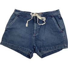 Old Navy Vintage 2 Shorts Denim Jean High Rise Drawstring 90s 25" X 3"