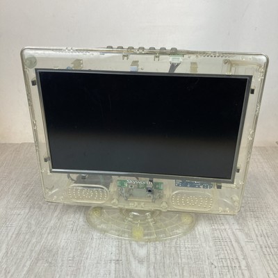 Vintage Clear Prison TV Skyworth 13'' Digital LED monitor SLTV1320AP-3TH Tested