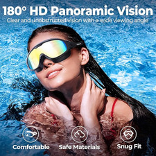 2Pack Adult Swim Goggles Anti-Fog UV Protection 180 Wide View Swimming Gear -USA