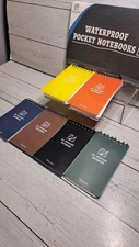 6 Pack Waterproof Pocket Notebook, 3x5 Pocket Notepad, Weatherproof Mini Spiral