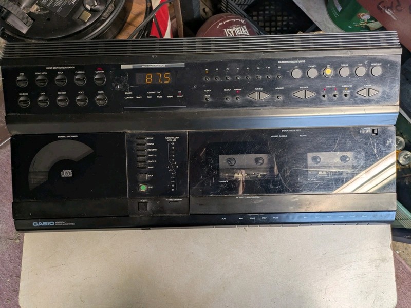 Casio MS6025CA Stereo Cassette CD Player Radio Am/fm Equalizer WORKS