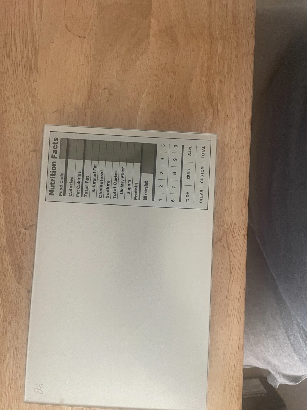 Greater Goods 0451 Nutrition Facts Food Scale - SIlver