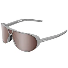 100% Westcraft Sunglasses, Soft Tact Stone Grey, HiPER Crimson Silver Mirror Len