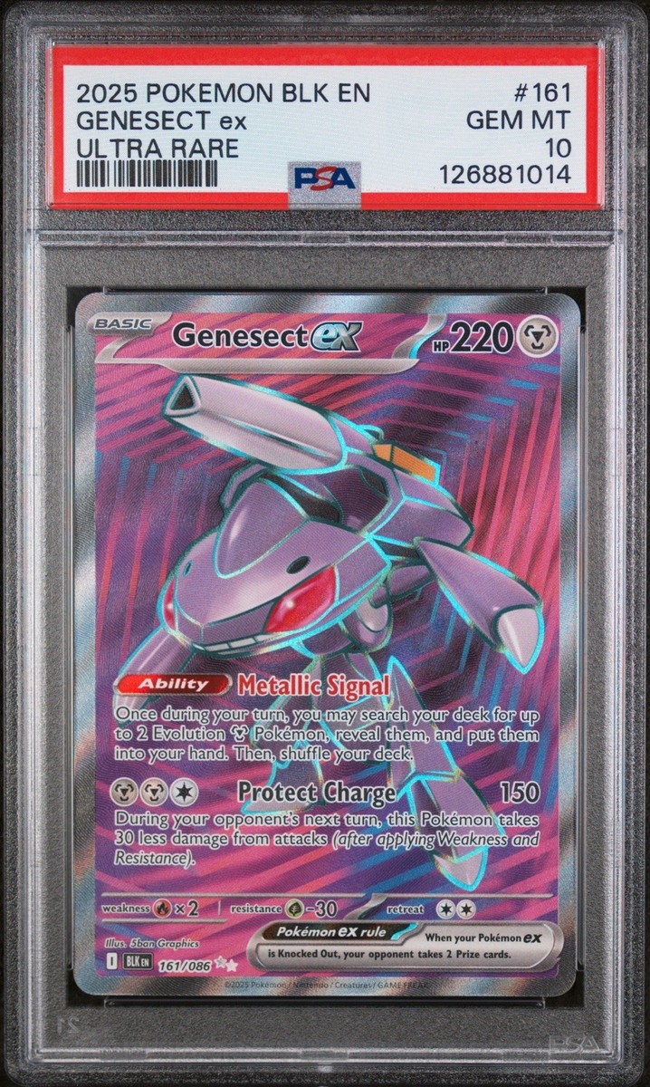 Pokémon TCG Genesect EX Black Bolt Holo Double Rare Card 067/086
