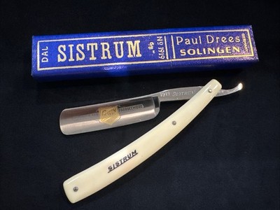 Paul Drees Sistrum 1919 6/8 Full Hollow Vintage Straight Razor Solingen Germany