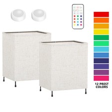 Set of 2 Table Lamps Bedroom Color Changing Nightstand Lamp Smart Night Light