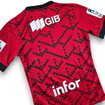 か12★①新品 adidas Crusaders SUPERRUGBY シャツ Adidas Crusaders Super Rugby Jersey Men's L Red Black Rugby Fan