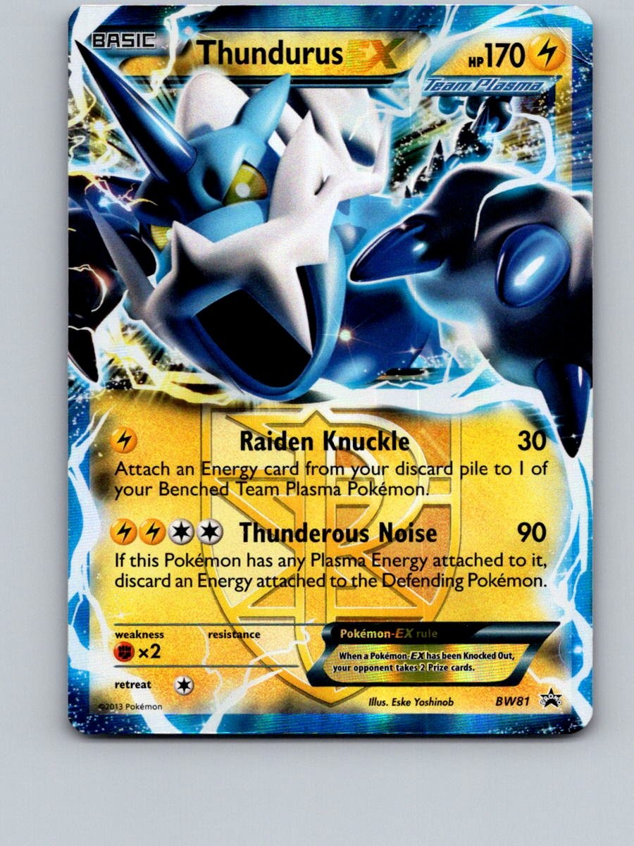 Thundurus EX (Team Plasma) BW81 Holo Promo Black And White Promo Pokemon MP