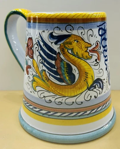 Deruta Pottery- CoffeeMug XXL Raffaellesco Deruta Made/painted by hand in Italy.