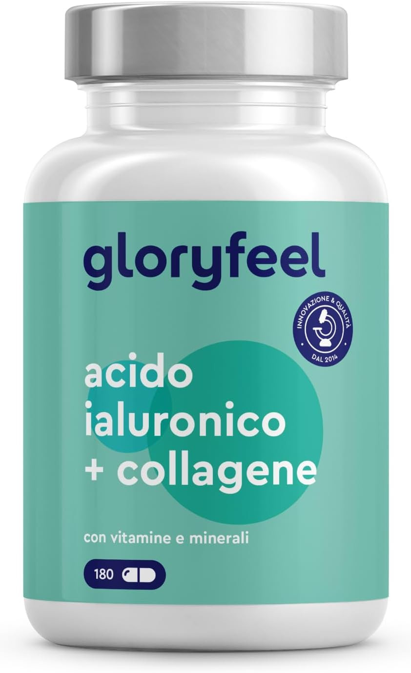 Integratore Collagene Idrolizzato e Acido Ialuronico - 3 Mesi di Scorta