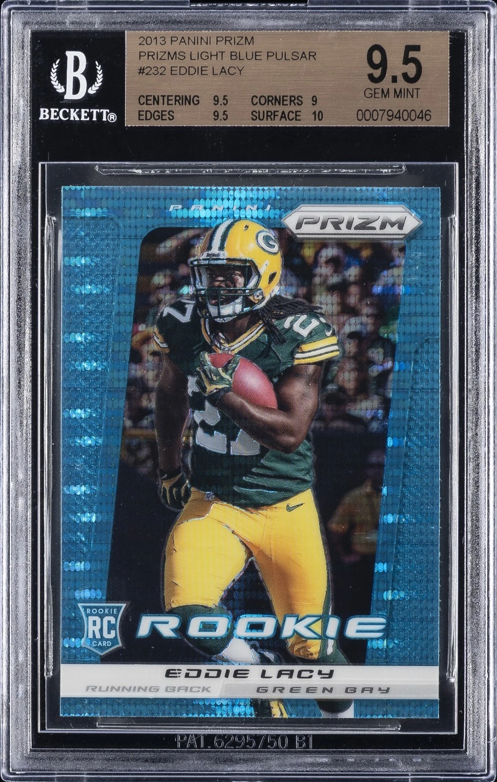 Eddie Lacy Panini Prizm #232 Light Blue Pulsar