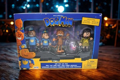 Dreamworks Dog Man Supa Cool Figure Pack Jakks Articulated Action Figures Sealed