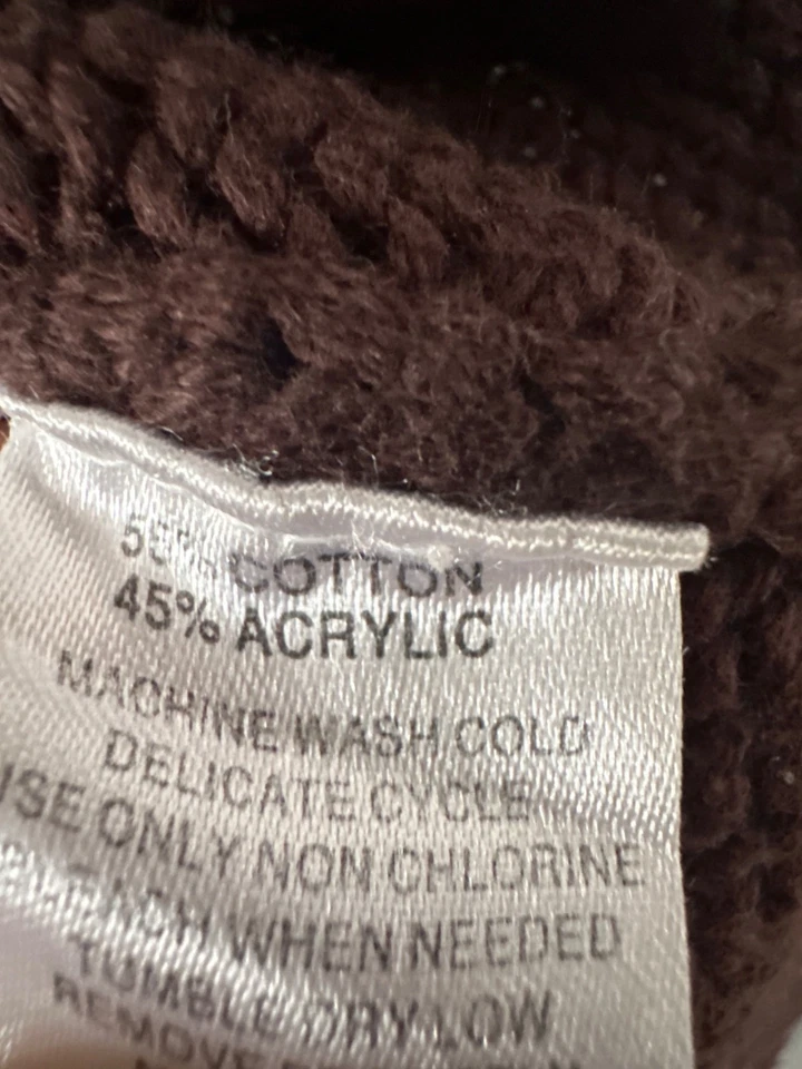 Suéter de malha marrom bordado retrô Savannah meninas 3T Y2K criança outono aconchegante - Imagem 3 de 4