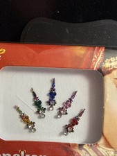 Indian Bollywood Bindi Body Jewel Self Adhesive, Crystal Forehead, Face Jewels