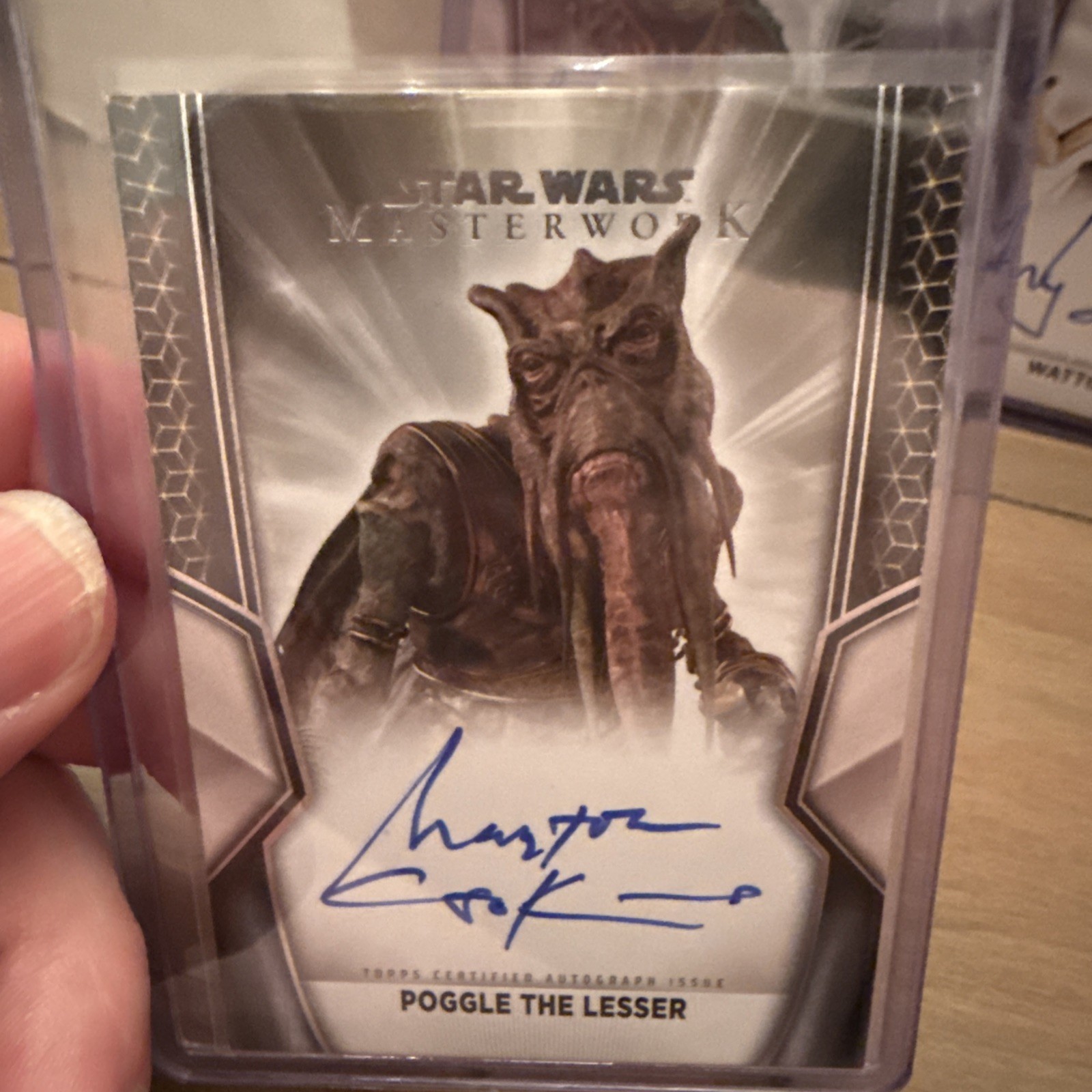 Lot Of 5 STAR WARS Masterwork Auto Cards. Rune Haako, Watto, Poggle, Boss, Rebo! view 7