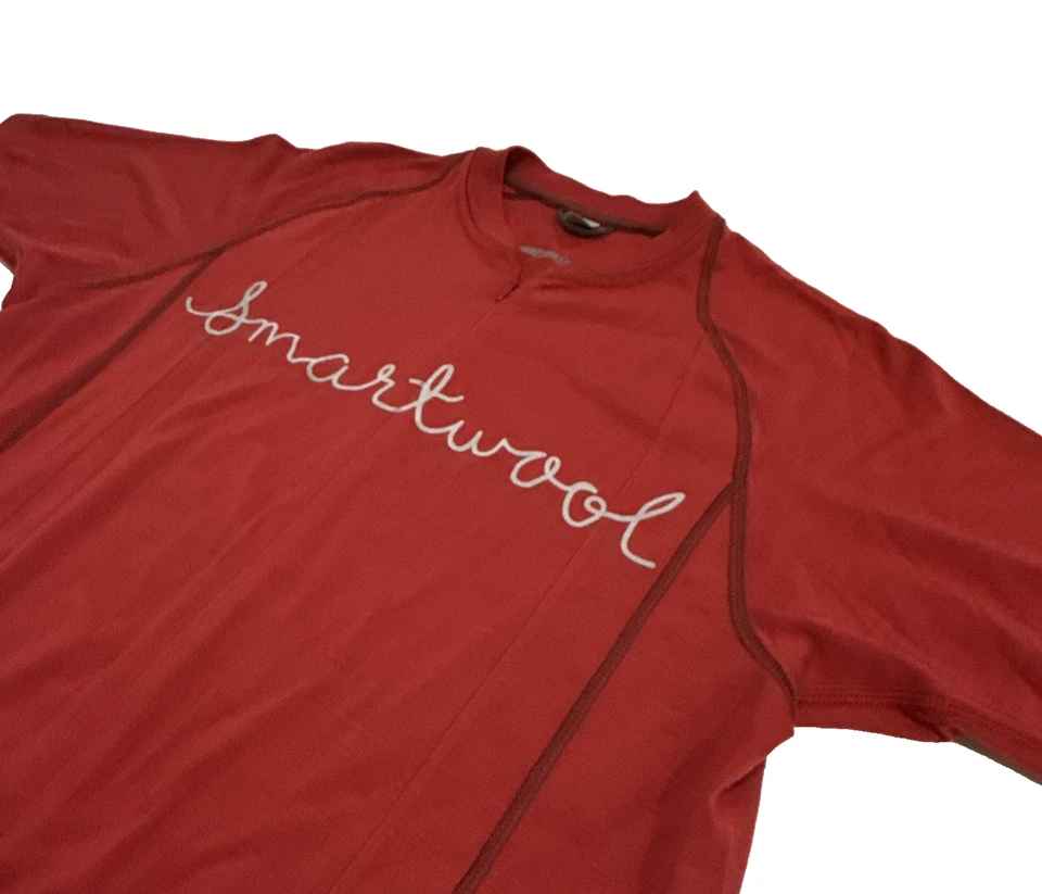 Camiseta deportiva de ciclismo SmartWool para hombre mediana borgoña Foto 3 de 4