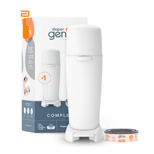 Playtex Diaper Genie Complete Pail with Built-In Odor Pack of 1, White