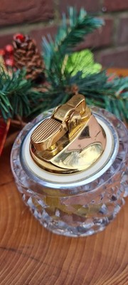 Vintage Pinapple Bleikristall von COLIBRI Briefbeschwerer/Feuerzeug neuwertig funktioniert