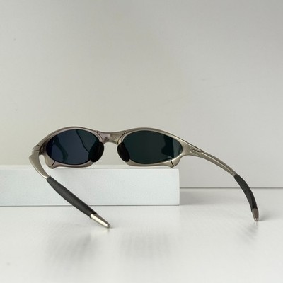 Oakley Penny X-Metal Sunglasses Silver Frame Ruby Lens Vintage