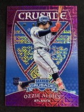 2018 Panini Chronicles Crusade Purple Mojo Prizm #/99 Ozzie Albies RC #25 Braves
