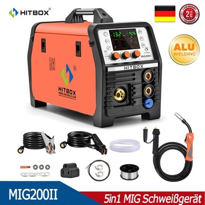 Hitbox 5 in 1 MIG Schweißgerät 200A MIG WIG MMA IGBT Wechselrichter für Aluminum