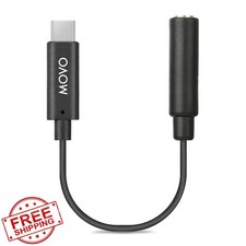 Movo UCMA-2 USB-C to 3.5mm Audio Adapter for Android/GoPro Mic/iPad Pro