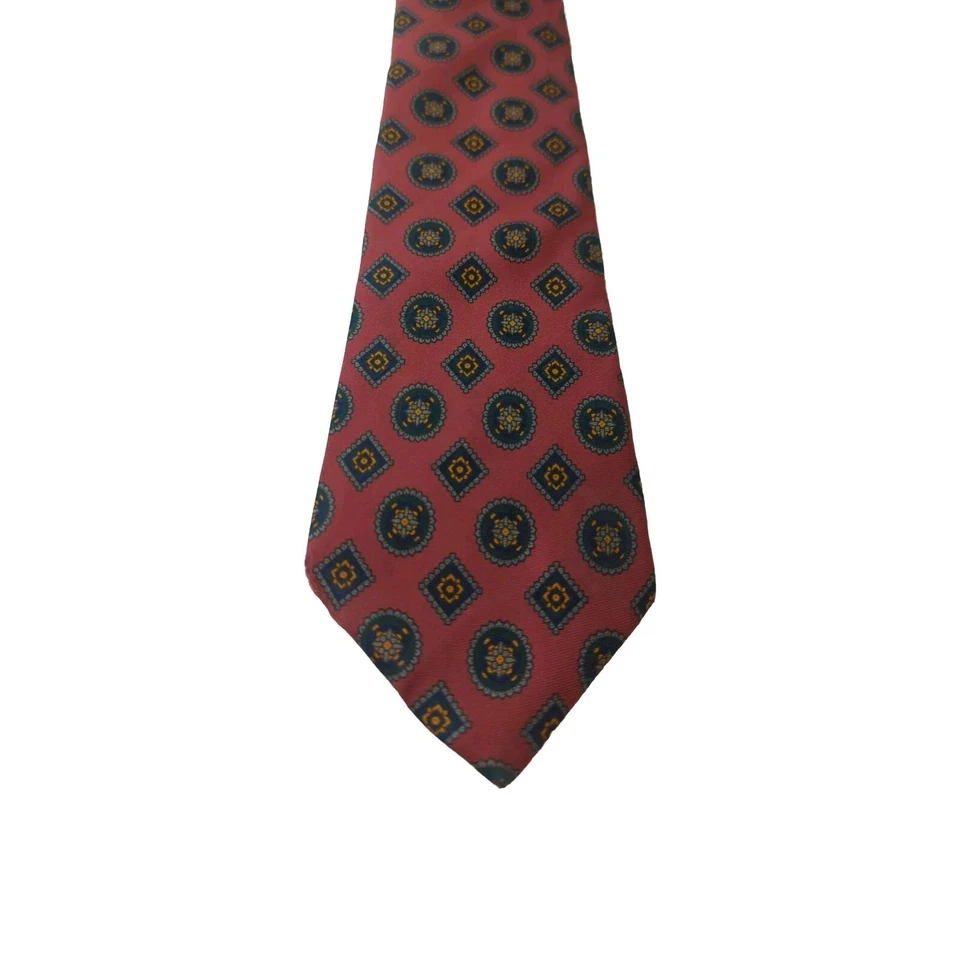 Corbata Kenneth Gordon New Orleans Para Hombre Estampada a Mano 100% Seda EE. UU. 56"X 3.5" Foto 2 de 3