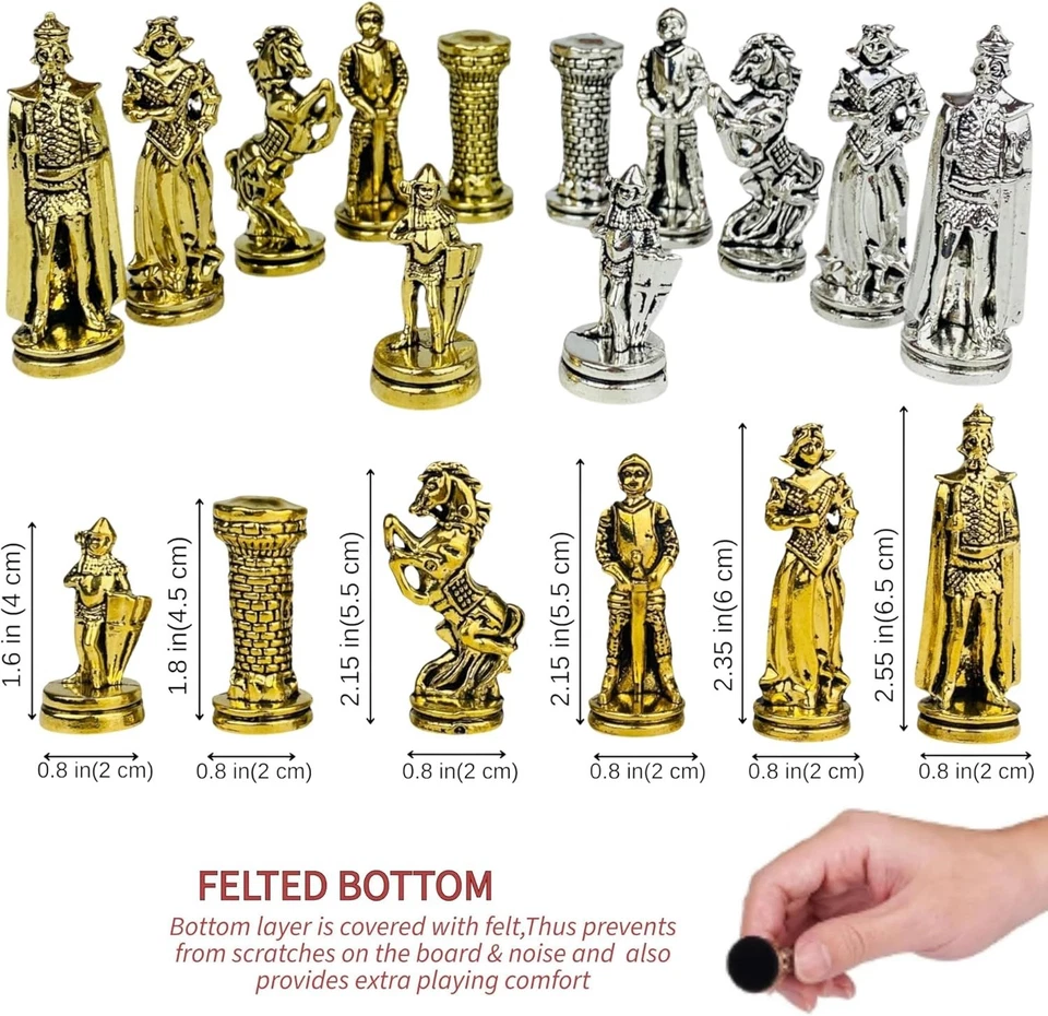 Chess Pieces for Adults Vintage British Royal - 100% Handmade 🎁 Christmas Gift - Image 4 of 4