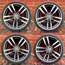 19" GENUINE AUDI TT DIAMOND CUT ALLOY WHEELS RIMS 8S0601025F 5x112 9J ET52 