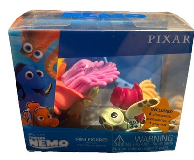 Disney Pixar Finding Nemo Critter Crate Mini Figures Set  With Playmat