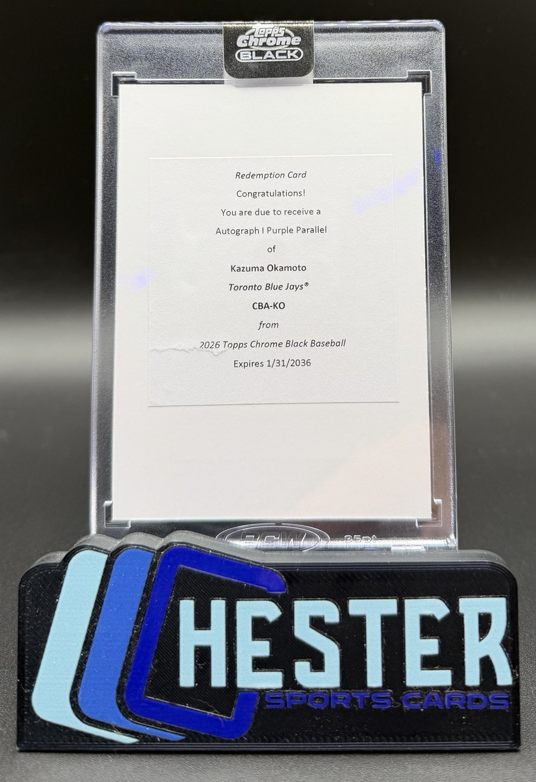KAZUMA OKAMOTO - 2026 Topps Chrome Black Purple /75 Autograph Auto Redemption