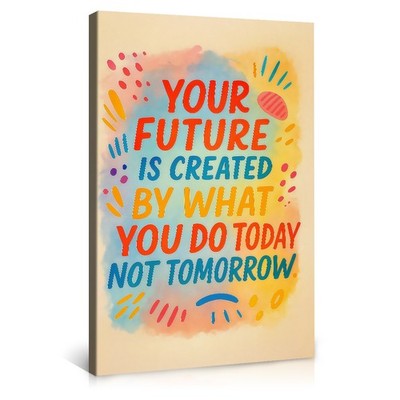 Your Future Is Created By What You Do Today Not Tomorrow Motivational Poster
