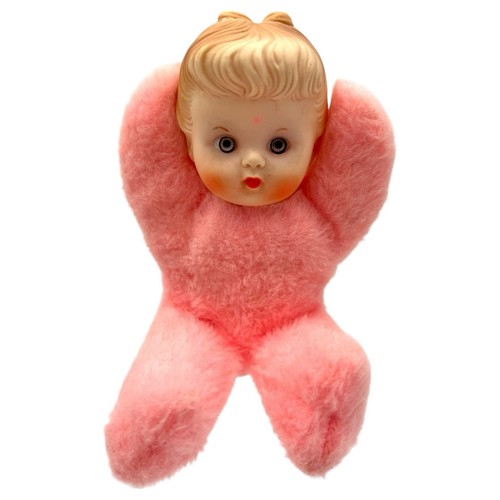 VTG 1970s USA Cuddle Toys By Douglas BABY DOLL Pink BONNIE Foam Filled Plush - Afbeelding 1 van 10