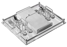 Metal/Acrylic Cutlery Holder for Table,For Party&Picnic, Silverware Caddy, Na...