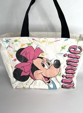 Vintage 80s 90s Minnie Mouse DISNEY WORLD Canvas Tote Bag AOP RARE
