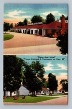 Vintage Union Avenue Motel Postcard Portland Oregon Hwy 99 Linen