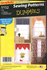 1152 UNCUT Simplicity Sewing Pattern Home Decor Window Treatments Valance Panel