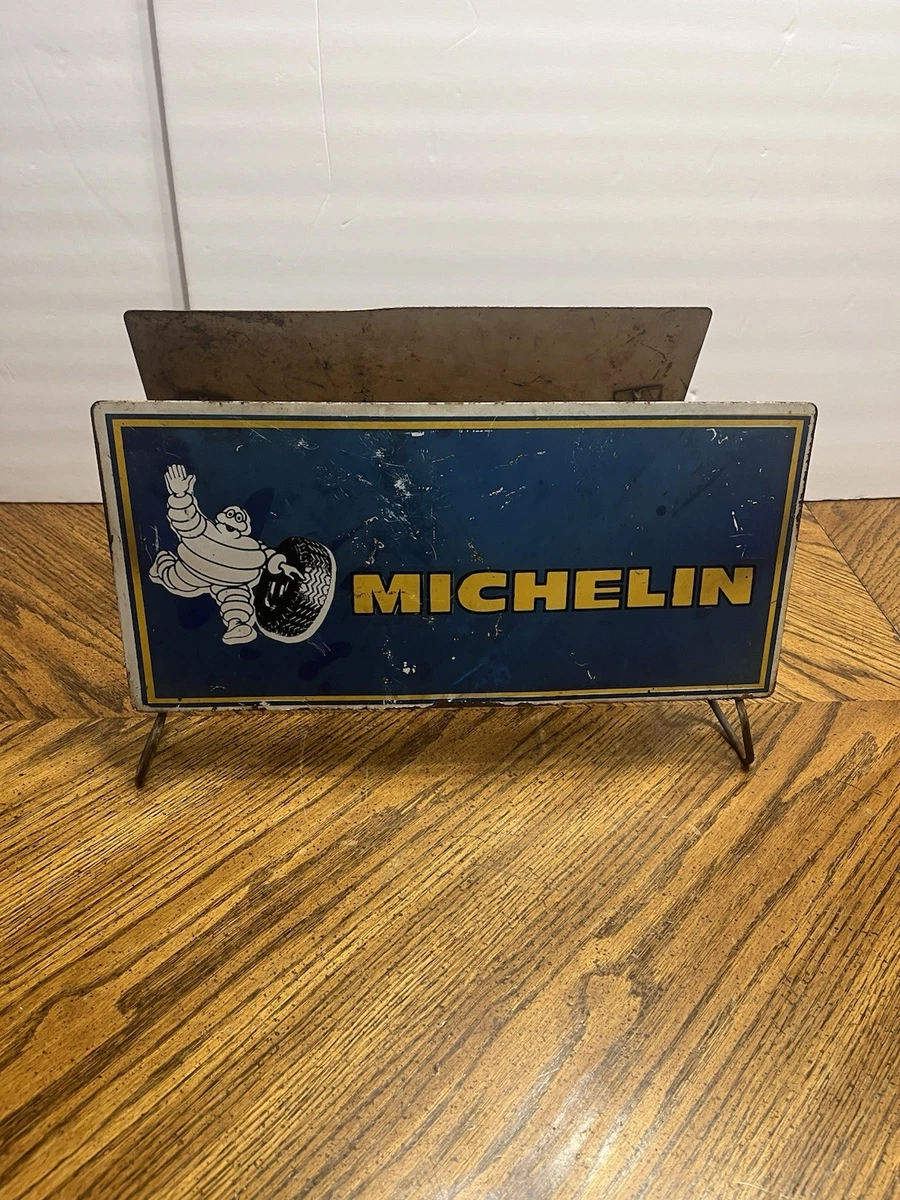 Vintage 1950s Rare Michelin Tires Advertising Tire Rack Stand Sign