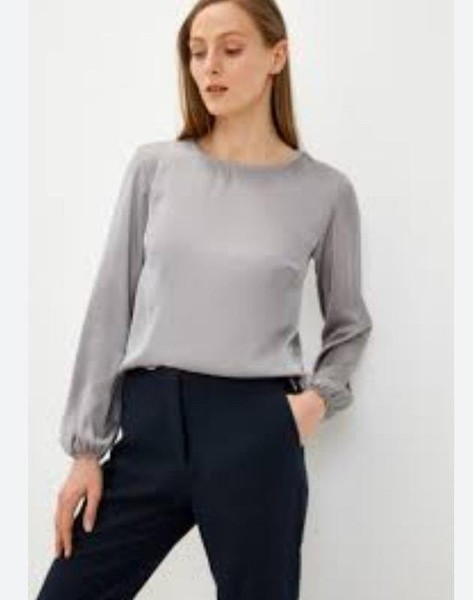 Women Banana Republic Shirt Grey Polyester 38 / M