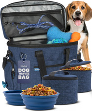 The Original Doggy Bag  - Complete Dog Travel Bag for Supplies with 2 Bpa-Free T