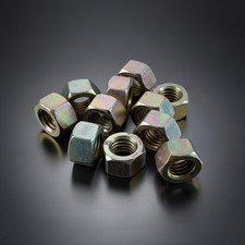 Grade 8 hex Nut Yellow Zinc Plated 1/2"-13 Made in USA 10P